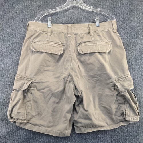 Sonoma Life + Style Men's Cargo Shorts Waist 36 Tan Flat Front Cotton 10" - Picture 5 of 11