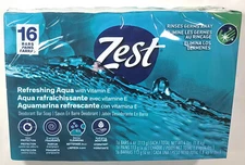 Zest Bar Soap - Refreshing Aqua Enriched with Vitamin E (Sixteen 4 oz Bars)