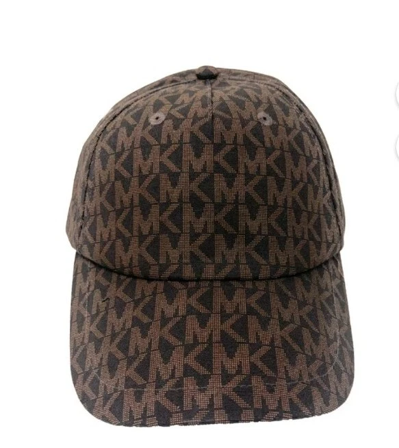 AUTHENTIC MICHAEL KORS BASEBALL HAT BROWN W/MK LOGO ADJUSTABLE O/S
