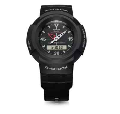 Casio G-SHOCK Watch AW-500E-1E - Retro Analog-Digital Toughness with Iconic Desi