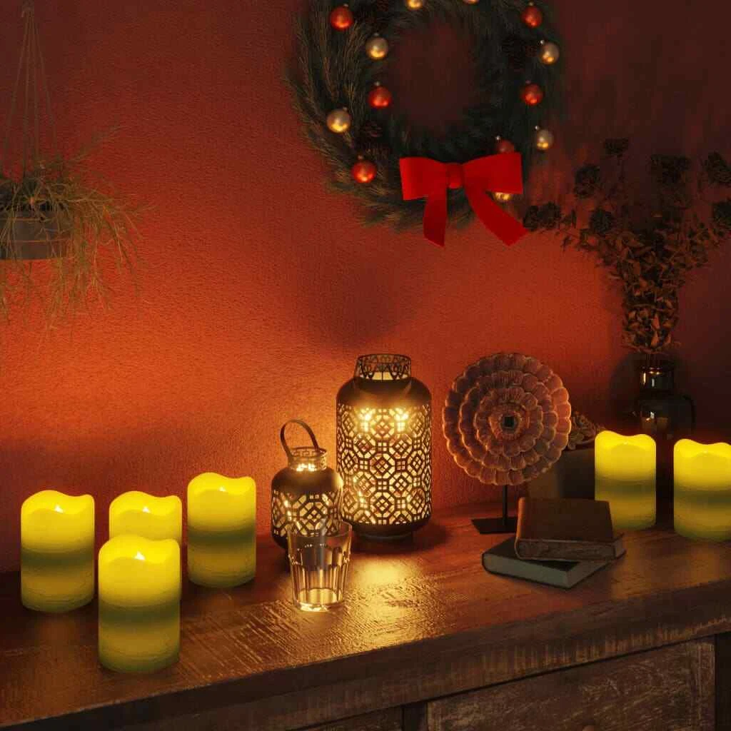 Flameless LED Candles 24 pcs with Remote Control Warm White vidaXL