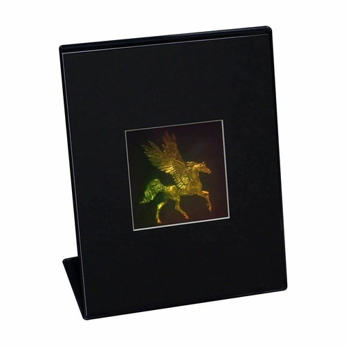 3D Pegasus 4" Square with Plain Background Hologram DESK STAND, Photopolymer - Picture 2 of 7