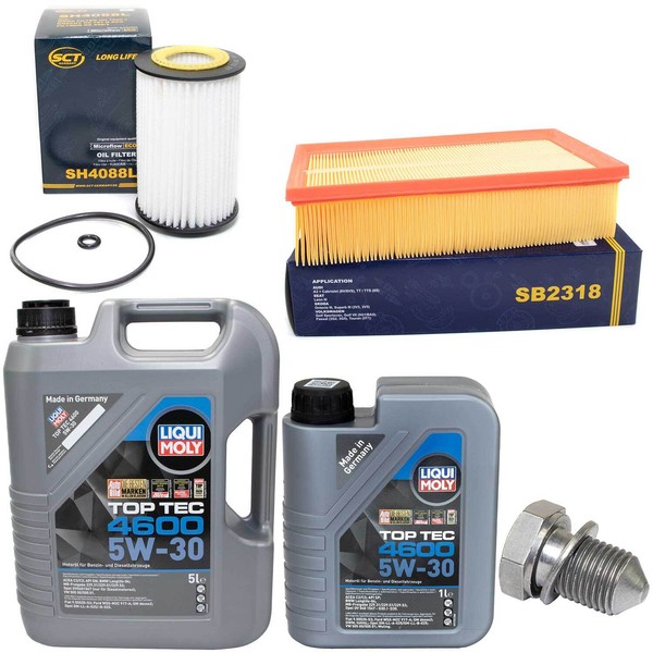 MotoröL Filter Set 5W-30 6 Liter + Schraube FüR Skoda Octavia VW Golf Passat 2.0-image