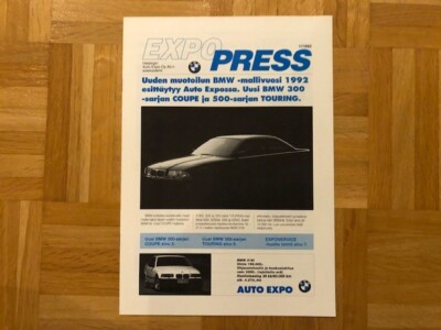 BMW Magazine Expo Press E34 & E36 Coupe 1992 Broschüre Brochure Katalog Catalog
