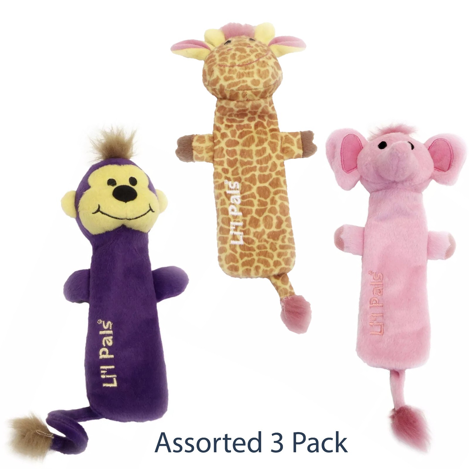 Li'l Pals Plush Crinkle Dog Toy, 8.5 in (Each Sold Separately)