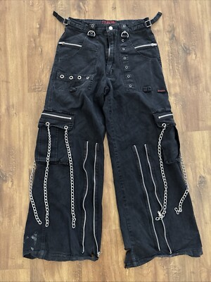 TRIPP NYC Cargo Pants Mens Wide Leg Baggy Bondage Rave Dang