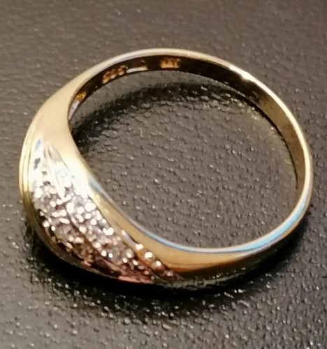 Gelbgold Ring 585 mit Diamanten - Bild 3 von 3