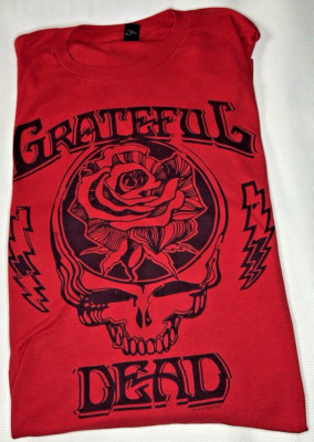 2020 Tultex Grateful Dead Red Rose Skull T-Shirt Adult XXL Pre-Shrunk Cotton