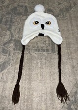 Harry Potter Hedwig Owl Figural Pom Tassel Beanie Hat
