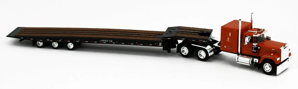 2022 DCP 1:64 *ORANGE* Mack Super-Liner w/BLACK Talbert 5553TA Trailer *NIB* - Image 3 of 4