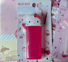Hello Kitty Cotton Swab Holder Travel Container Sanrio Kawaii From Japan