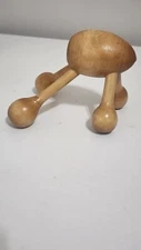 Handheld Relax Massager Wooden head Body Back Muscle relaxer Four legged VTG Pic