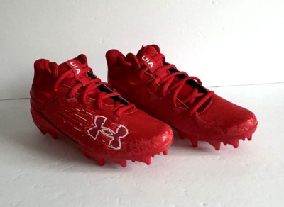 Under Armour Blur Select MC Youth 3027976-600 Red Beta Football Cleats Size 2
