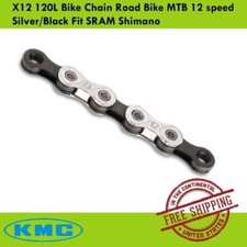 KMC X12 120L Bike Chain Road Bike MTB 12 speed Silver/Black Fit SRAM Shimano