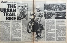SUZUKI SP400 - ORIGINAL 1980 ROAD TEST COVERING 3 PAGES