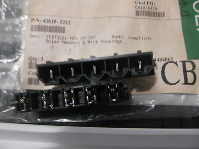1x 42819-5212 Headers & Wire Housings VERTICAL HDR 5P SMT w/metal clip mount