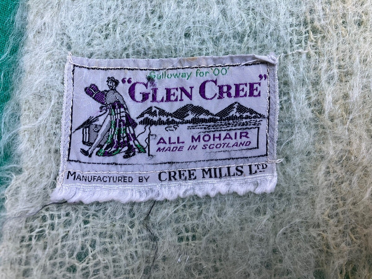 Vintage Glen Cree All Mohair Made By Cree Mills Ltd Scotland