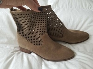 laser cut ankle boots