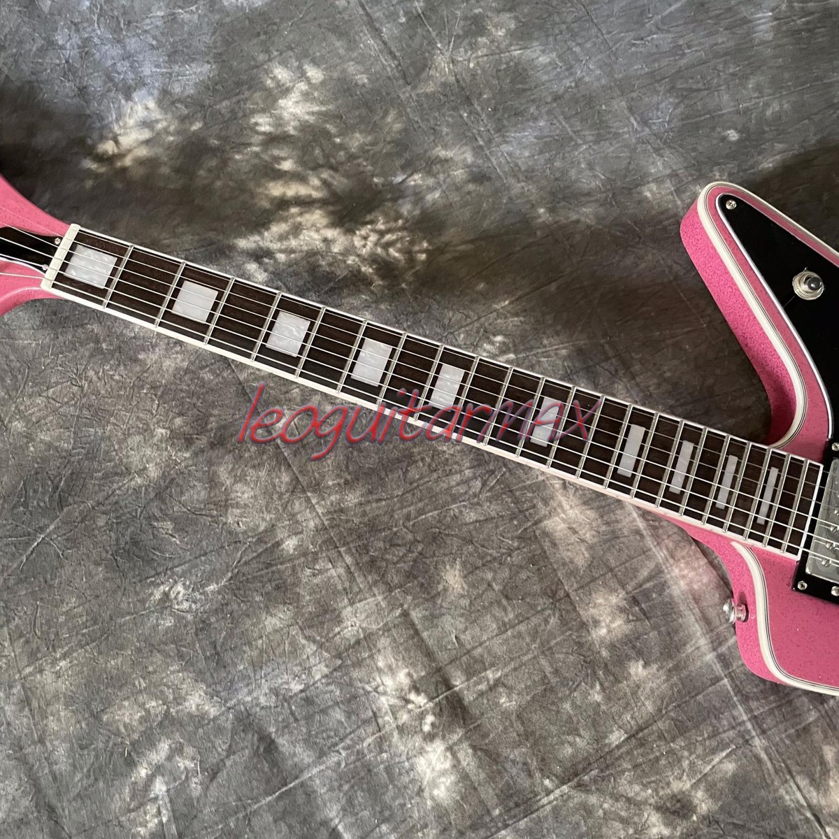 Custom Explorer Electric Guitar Brilliant Pink Sparkle Solid