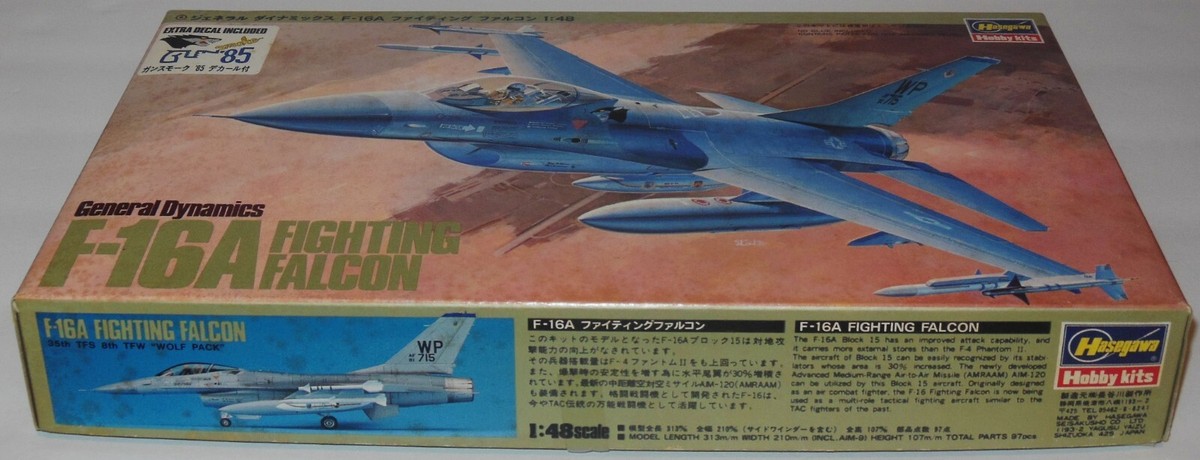 Hasegawa: General Dynamics F-16A Fighting Falcon 1:48 Complete kit