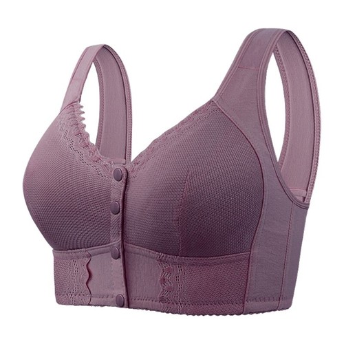 Front Snap Comfort Bra Senior Women Breathable Lift Support Wireless Underwear - Picture 22 of 44