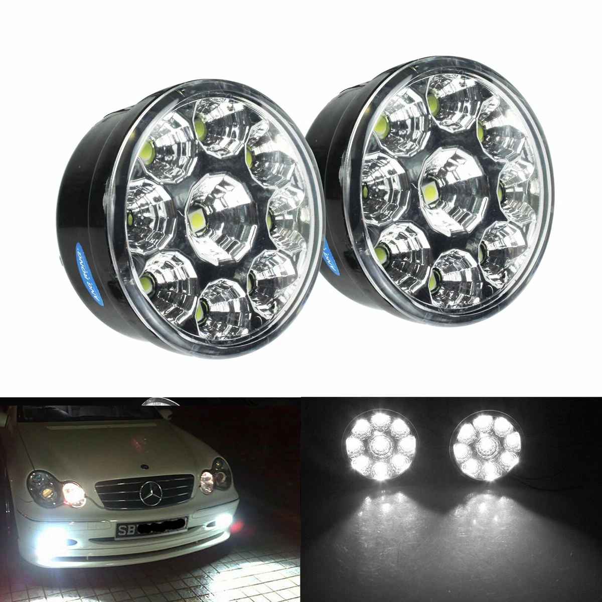 9 LED Daytime Running Light DRL Bulbs For Vauxhall Insignia Meriva