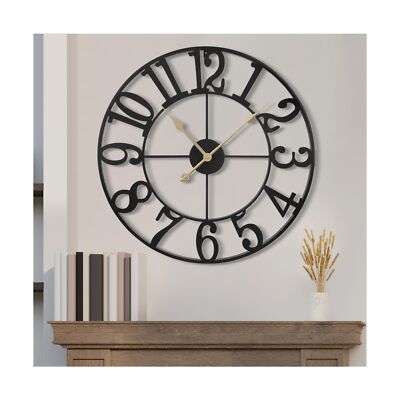 1st owned Wall Clock 24 Inch Round Large Indoor Wall Clocks Battery ...