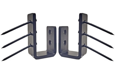 Armor Bracket Construction Grade Carbon Steel for Door Stop Security (Set of 2)