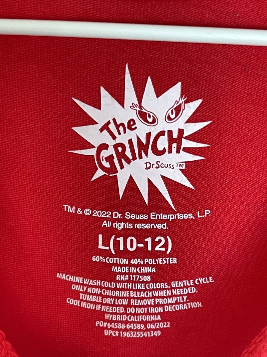 Ｄプライス Dr Seuss The Grinch Naughty & Nice Kid Shirt Size Medium 10/12