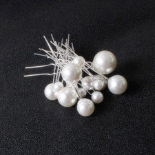 18 Pearl Flower Diamante Crystal Hair Pins Clips Prom Wedding Bridal Party