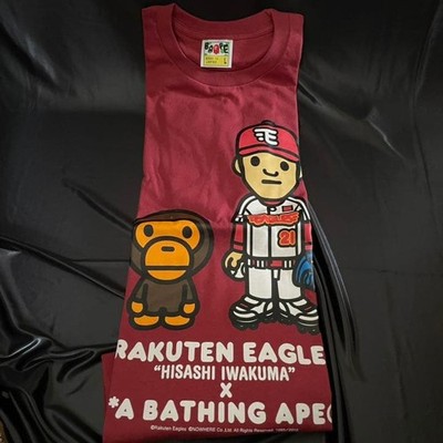 A Bathing Ape Rakuten Eagles Collaboration T-Shirt L Crimson Red unbenutzt