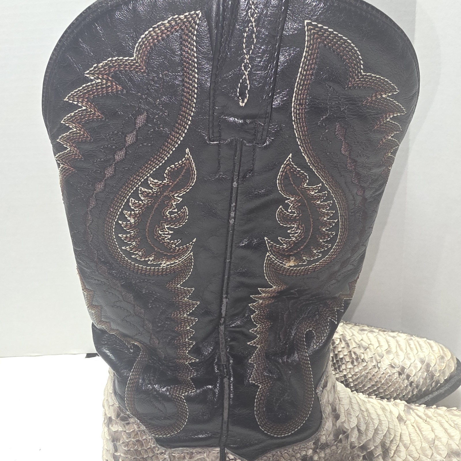 Dan Post Real Python Snake Cowboy Boots Men's Siz… - image 10
