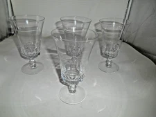 Nice Set of 4 Fostoria Georgian pattern elegant glass 10 oz. Iced Tea Stems