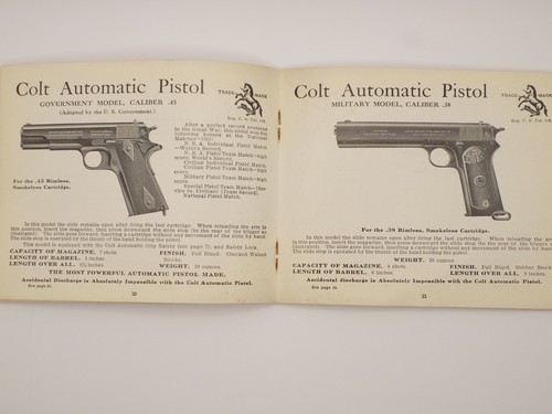 1922 Colt's Patent Fire Arms Catalog Revolvers Automatic Pistols & Machine Guns - 第 8/13 張圖片