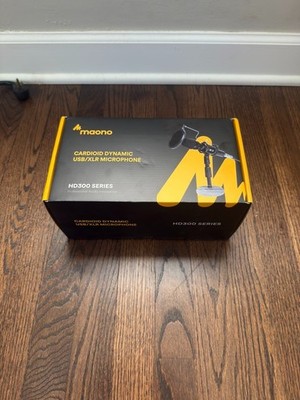Maono AU-HD300T Cardioid Dynamic USB/XLR Microphone Kit w/ Stand, Pop Filter