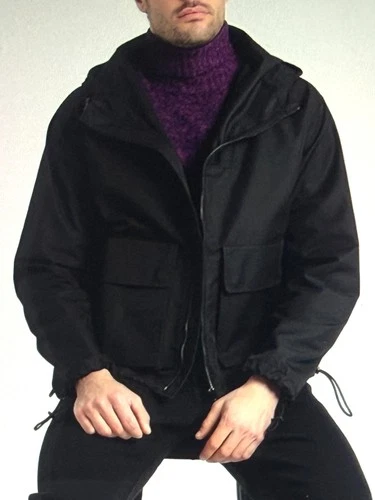 ANTI-DO-TO Unisex XL Black Hooded Rain Jacket  Made in Italy MSRP $250.00  #104 video thumbnail