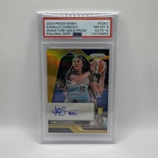 2024 Panini Prizm WNBA - Signatures Kamilla Cardoso #SG-KC Gold Prizm /10 PSA 8
