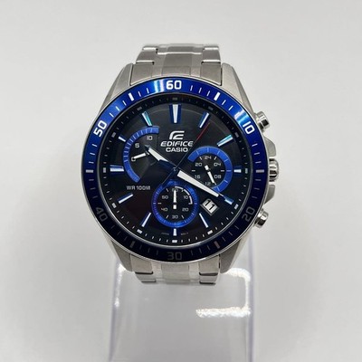 CASIO Edifice EFR-562 Chronograph Watch Blue Dial Excellent Condition