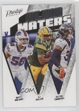2023 Panini Prestige Alma Maters Matt Milano AJ Dillon Justin Simmons #AM-8 0u8t