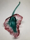 Vintage Murano Style Art Glass Long Stem 12”  Hand Blown Flower