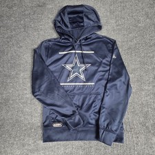 Dallas Cowboys NFL Combine Authentic Training Hoodie Navy Blue Men's L Polyester