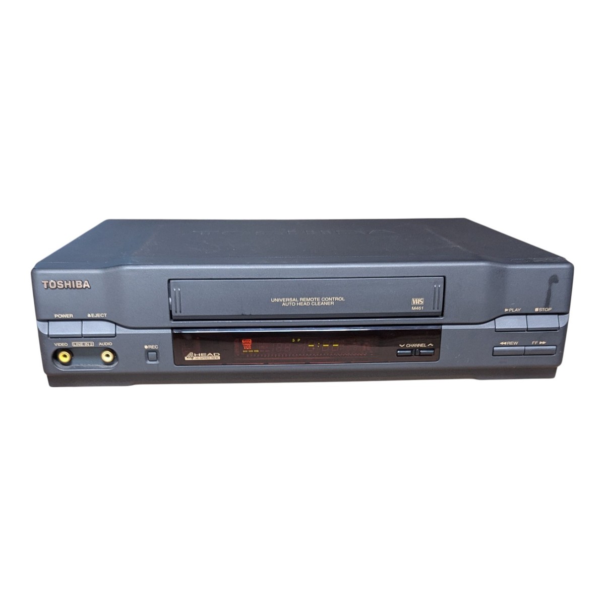 Toshiba VCR Video Recorder M-461 4 Head VHS Black Remote Control