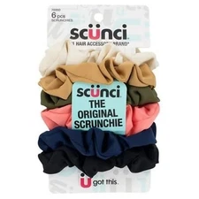 SCRUNCHIES SATIN 6PK