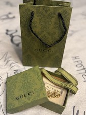 Geniune Gucci 2cm Vintage Gold GG Logo Earrings with Original Packaging