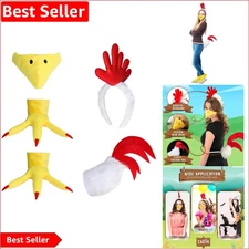 Hilarious Chicken Costume Accessories: Headband and Tail for 2025 Celebrations