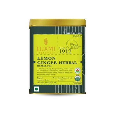 Estates Lemon Ginger Root | Certified Organic Herbal Tea | Citrus Flavor & Ar...