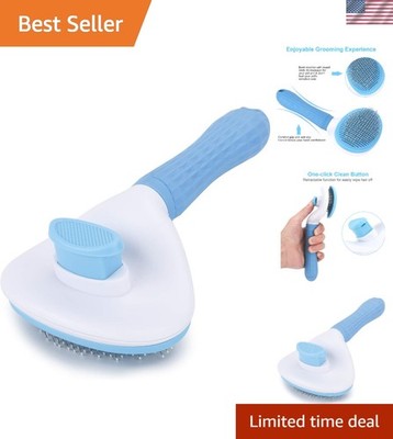 One-Click Self-Cleaning Grooming Brush for Dogs & Cats - Easy Undercoat Removal