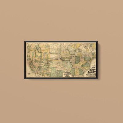 Vintage Maps - Burlington and Missouri River R R the Burlington Route - Print