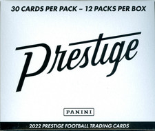 2024 Panini Prestige Football Fat Value Cello Pack Box 12 Factory Sealed Packs
