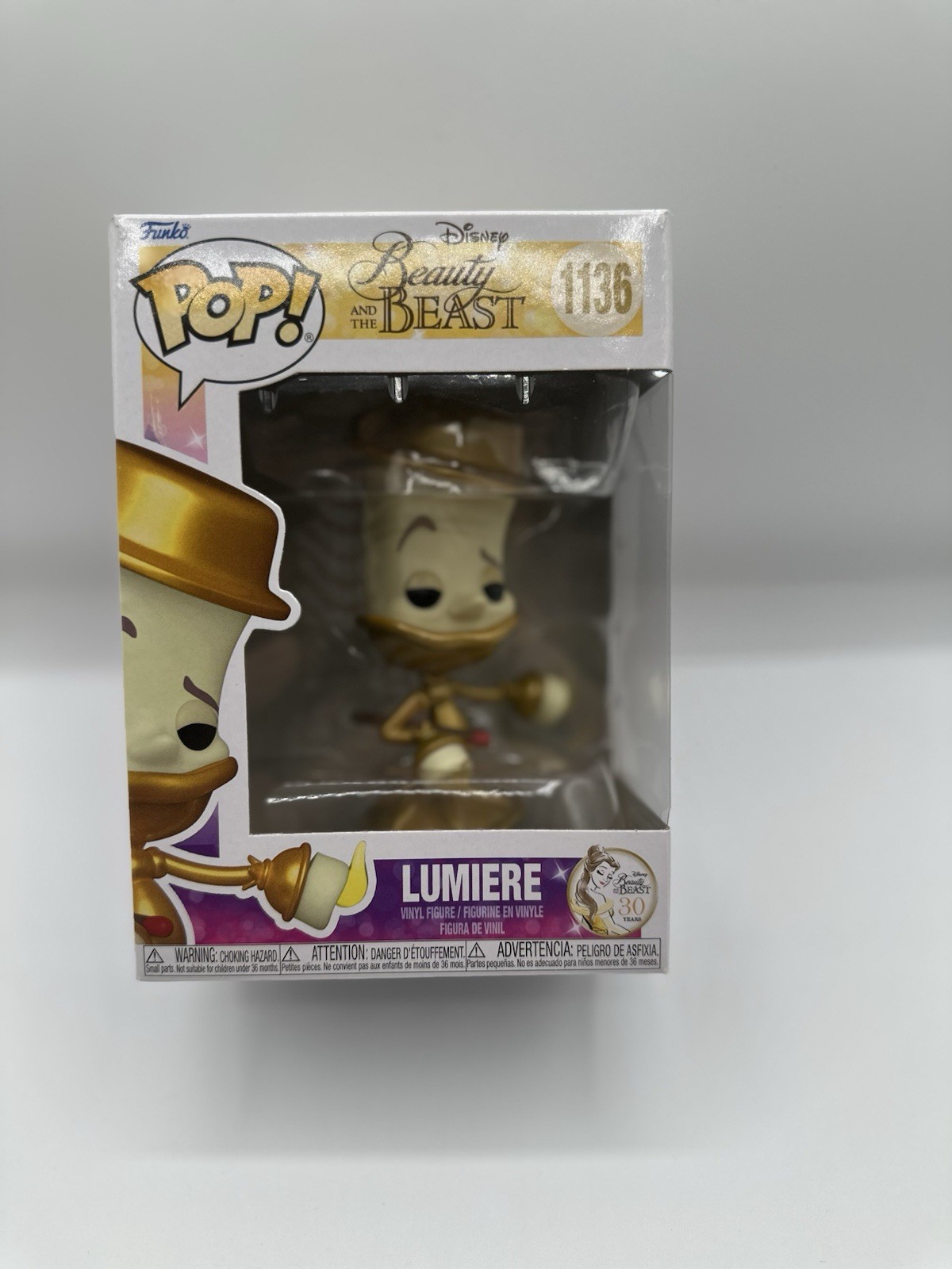 Funko Pop! Disney Lumiere Beauty and the Beast 30th Anniversary Figure #1136